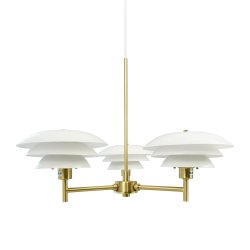 DL20 opal lysekrone messing