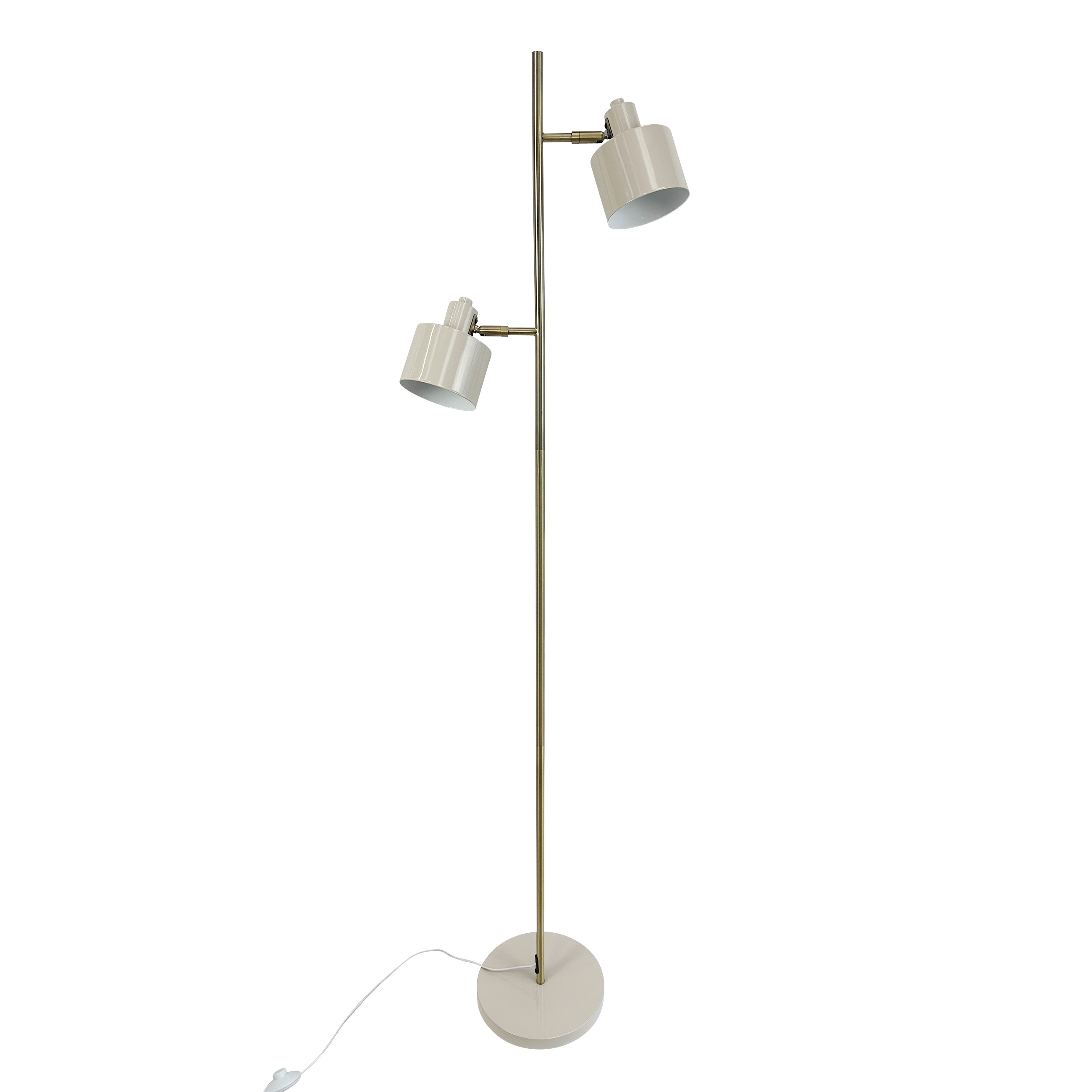 Dyberg Larsen Ocean Beige / messing gulvlampe