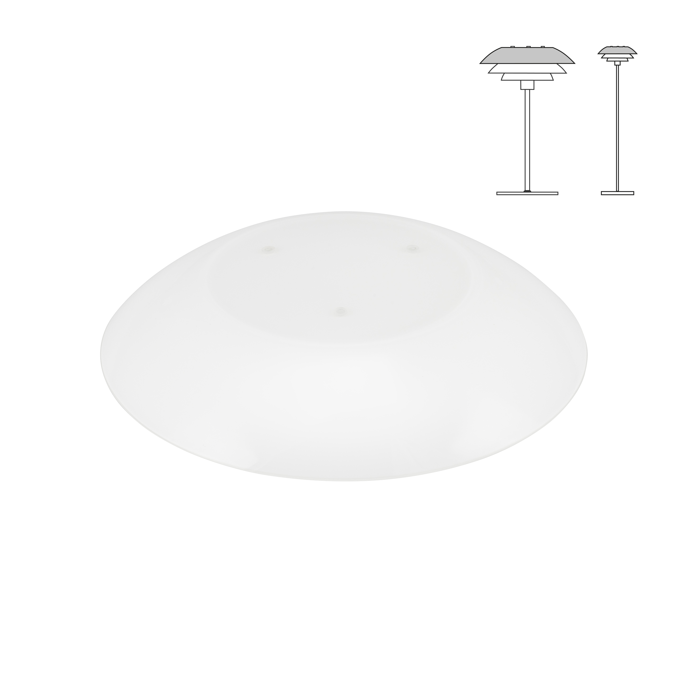 Dyberg Larsen DL31 reserveglas øverste skærm bord/gulv