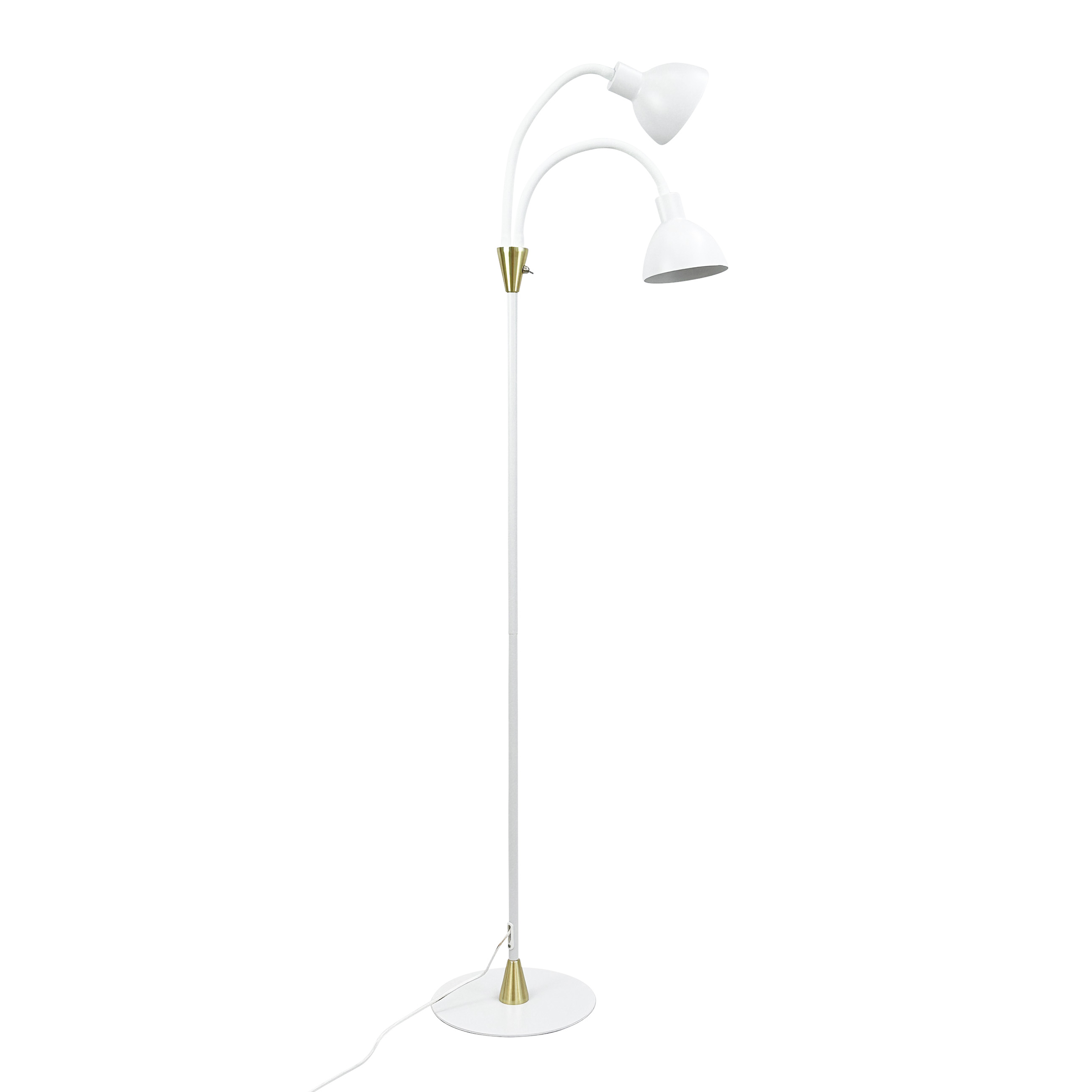 Dyberg Larsen Lilje Gulvlampe hvid/ messing