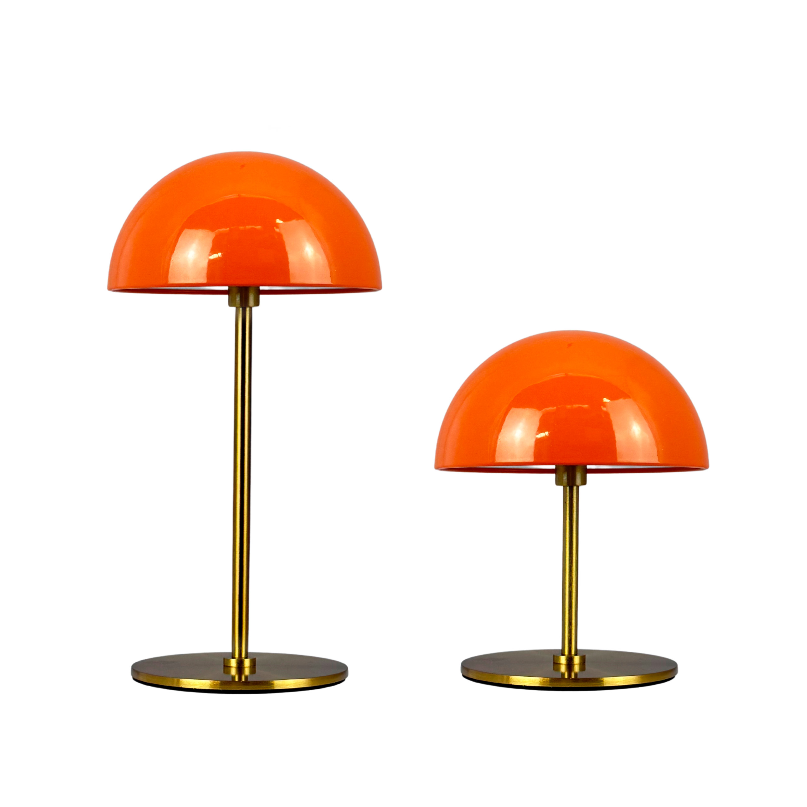 Dyberg Larsen ALONG LED Minibordlampe orange/messing 2 stk. i æske