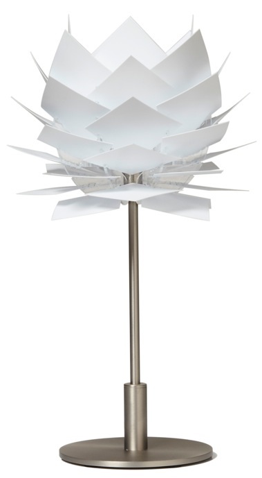 Dyberg Larsen Pineapple høj bordlampe hvid/stål