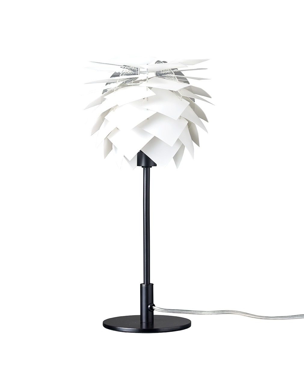 Dyberg Larsen PineApple høj bordlampe sort/hvid