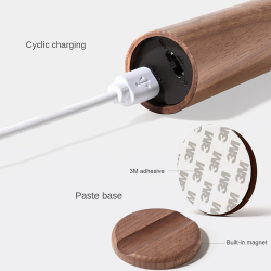 Sensorleuchte dunkles Holz - Satz mit 2 Stck.