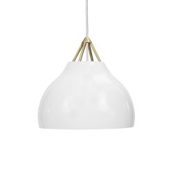 Pyra pendel opal glas/messing