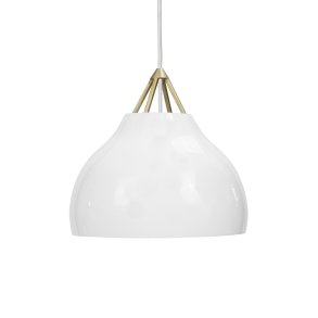 Pyra Pendelleuchte Opalglas/Messing