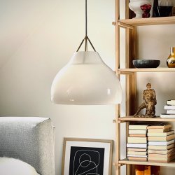 Pyra pendel opal glas/messing