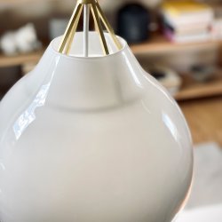 Pyra pendel opal glas/messing