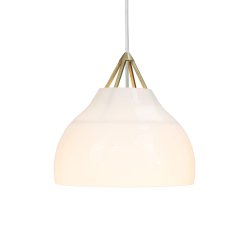 Pyra pendel opal glas/messing