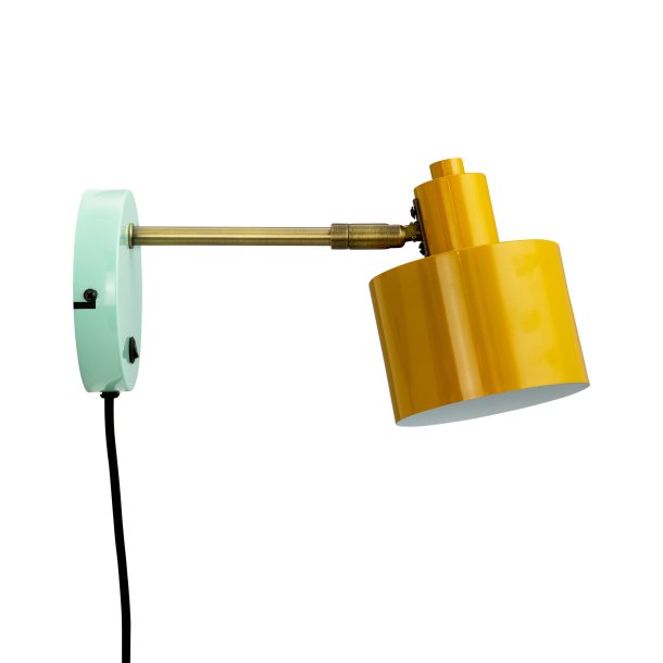 Ocean wall lamp curry/ brass/ turquoise