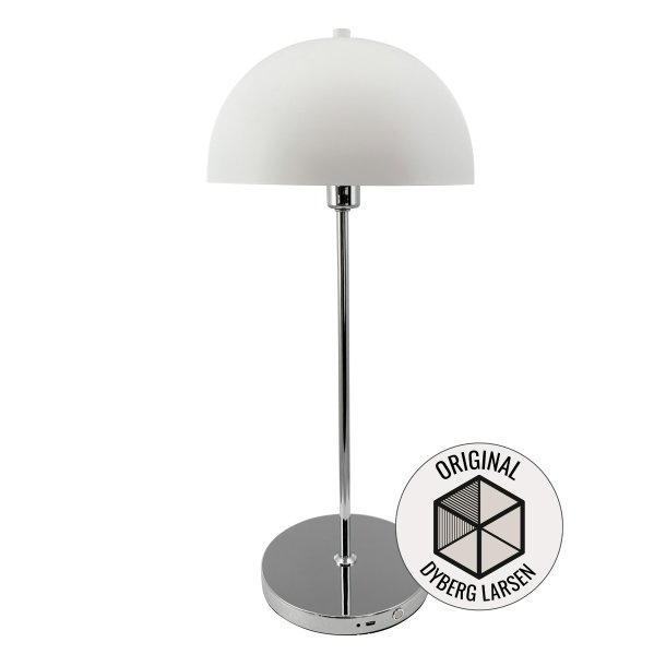 White and chrome table 2024 lamp