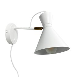 Cindy vglampe hvid med messing