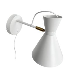 Cindy vglampe hvid med messing