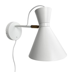 Cindy vglampe hvid med messing