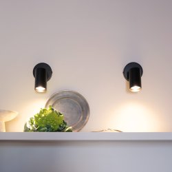 Modern sort spot  til loftudtag/lampeudtag