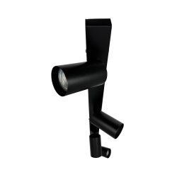 Modernes Schwarz mit 4-Spot-Deckenschiene