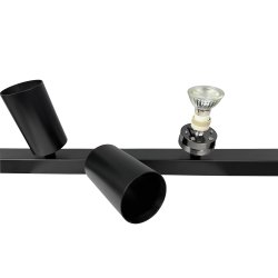 Modernes Schwarz mit 4-Spot-Deckenschiene
