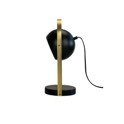 Geneve Bordlampe sort med messing hank