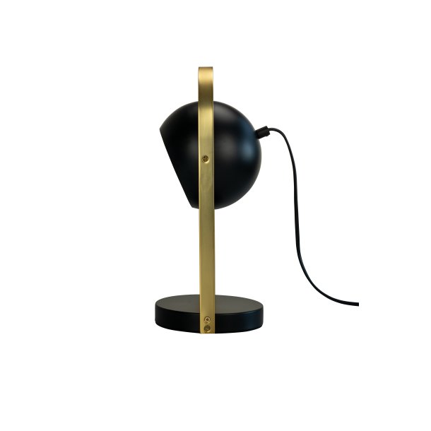 Geneve Bordlampe sort med messing hank