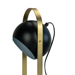Geneve Bordlampe sort med messing hank