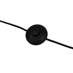 Eric schwarze Stehleuchte flacher Sockel