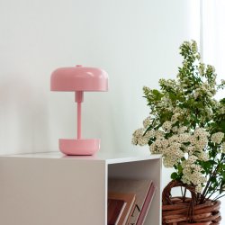 Haipot pink LED rechargeable table lamp
