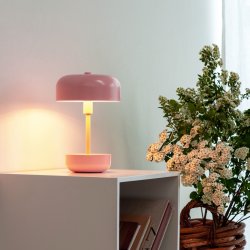 Haipot pink LED rechargeable table lamp