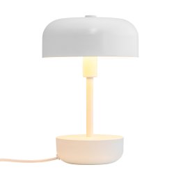 Haipot hvid bordlampe