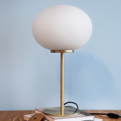 Queen bordlampe messing