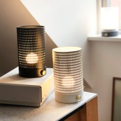 Mesh hvid / messing lanterne