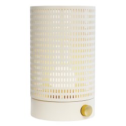 Mesh hvid / messing lanterne