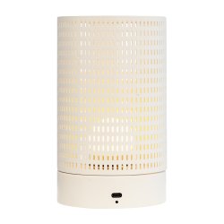 Mesh hvid / messing lanterne