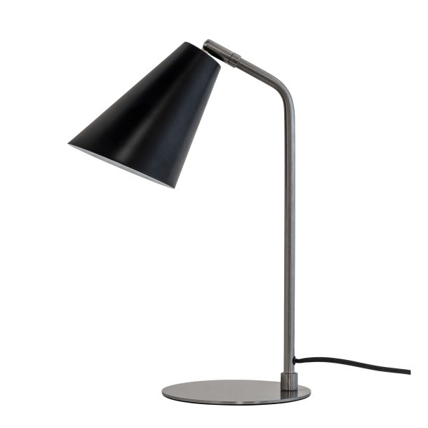 Oswald black/steel table lamp