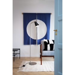 Oswald sort/stl gulvlampe