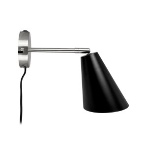 Oswald black/steel wall light