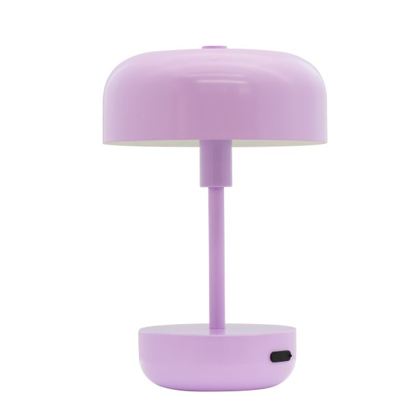 Haipot genopladelig bordlampe lilla LED