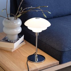 Morph bordlampe hvid D21 opalglas