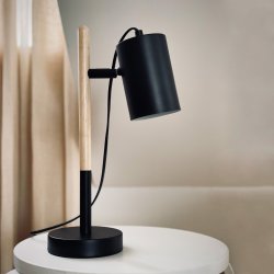 Woody table lamp black/wood 