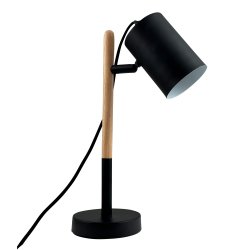 Woody table lamp black/wood 