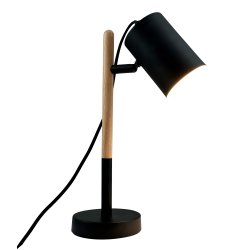 Woody table lamp black/wood 