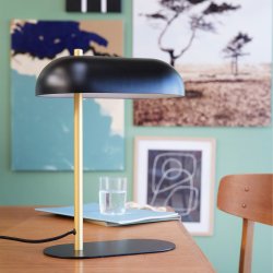 Arch table lamp matt black / brass