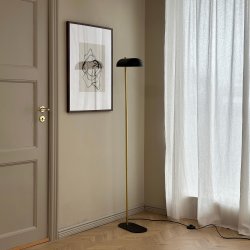 ARCH gulvlampe mat sort / messing