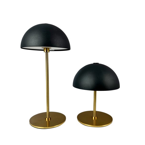 ALONG LED Mini Table Lamp black/brass - Box of 2