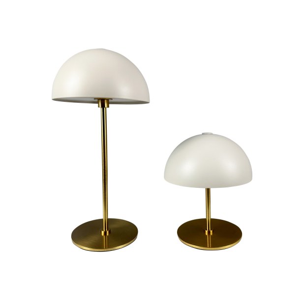 ALONG LED Mini Table Lamp beige/brass - Box of 2