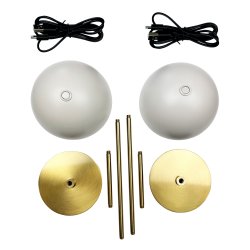 ALONG LED Mini Table Lamp beige/brass - Box of 2