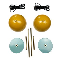 ALONG LED Minibordlampe curry-turkis - ske med 2 stk. 