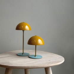 ALONG LED Minibordlampe curry-turkis - ske med 2 stk. 