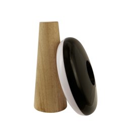 2 Ways LED table lamp with wood base light