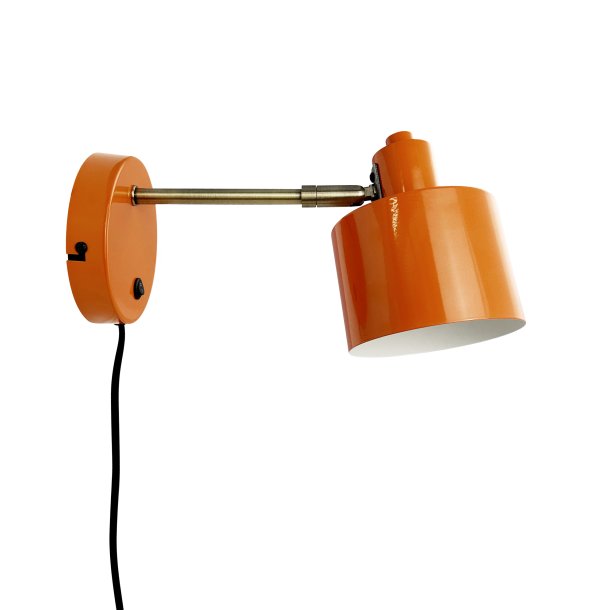 Ocean Orange/ brass wall light