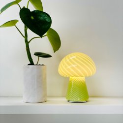 Morkel Mushroom bordlampe genopladelig Grn